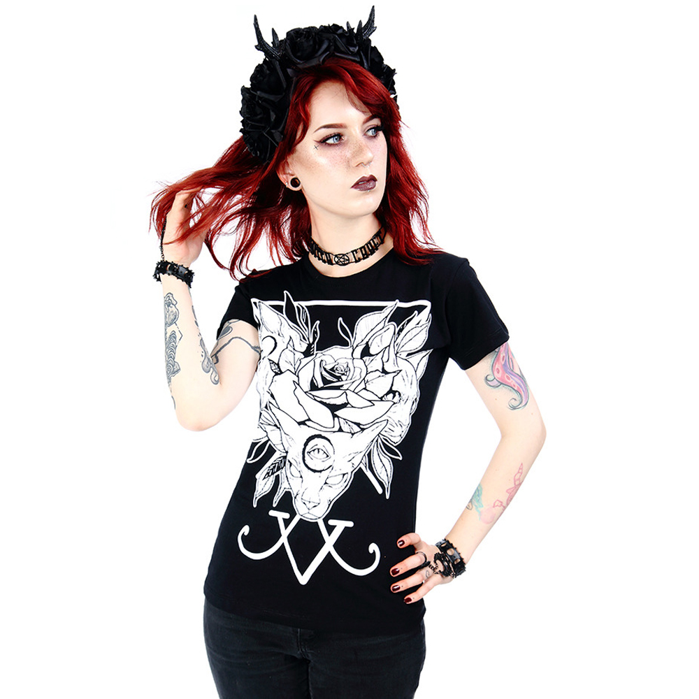 Restyle - Threeheaded Cat Ladies Tshirt - Black